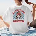 Calm Your Mitts Baseball Mom Sport Lover Women's T-Shirt Back Print Calm Your Mitts Baseball Mom Sport Lover Women's T-Shirt Back Print