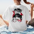 Canadian Baseball Mom Canada Flag Baseball Girl Women's T-Shirt Back Print Canadian Baseball Mom Canada Flag Baseball Girl Women's T-Shirt Back Print