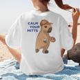 Capybara Calm Your Mitts Baseball Mom Sport Lover Tee Women's T-Shirt Back Print Capybara Calm Your Mitts Baseball Mom Sport Lover Tee Women's T-Shirt Back Print