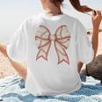 Coquette Bow Baseball Mama Baseball Mom Women Premium Women's T-Shirt Back Print