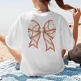 Coquette Bow Baseball Mama Baseball Mom Women Women's T-Shirt Back Print Coquette Bow Baseball Mama Baseball Mom Women Women's T-Shirt Back Print