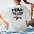 Custom Baseball Mom Number 24 Heart For Mom Women's T-Shirt Back Print