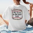Cute Baseball Mom My Heart On That Field Sister Girl Toddler Women's T-Shirt Back Print Cute Baseball Mom My Heart On That Field Sister Girl Toddler Women's T-Shirt Back Print