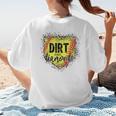 Dirt And Diamonds Baseball Leopard Baseball Mom Women's T-Shirt Back Print
