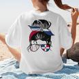Dominican Baseball Mom Dominican Baseball Girl Women's T-Shirt Back Print Dominican Baseball Mom Dominican Baseball Girl Women's T-Shirt Back Print