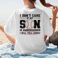 I Don't Care If My Son Is Embarrassed Baseball Mom Women's T-Shirt Back Print I Don't Care If My Son Is Embarrassed Baseball Mom Women's T-Shirt Back Print