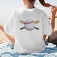 Dugout Mom Baseball Mommy Baseball Mother's Day Women's T-Shirt Back Print