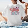 Eat Sleep Baseball Repeat Baseball Moms Women's T-Shirt Back Print