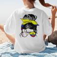 Ecuador Baseball Mom Ecuadorian Baseball Girl Women's T-Shirt Back Print Ecuador Baseball Mom Ecuadorian Baseball Girl Women's T-Shirt Back Print