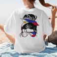 Filipina Baseball Mom Philippines Flag Baseball Girl Women's T-Shirt Back Print