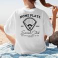 Home Plate Social Club Baseball Mom Women's T-Shirt Back Print