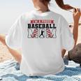 I'm a Proud Baseball Mom Baseball Women's T-Shirt Back Print