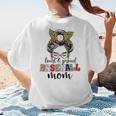 Loud And Proud Baseball Mom Messy Bun Leopard Baseball Mom Women's T-Shirt Back Print Loud And Proud Baseball Mom Messy Bun Leopard Baseball Mom Women's T-Shirt Back Print
