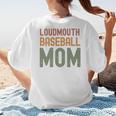 Loudmouth Baseball Mom Sports Cute Text Premium Women's T-Shirt Back Print Loudmouth Baseball Mom Sports Cute Text Premium Women's T-Shirt Back Print