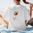 Mom Of Ballers USA Flag Football Baseball Mom Women's T-Shirt Back Print Mom Of Ballers USA Flag Football Baseball Mom Women's T-Shirt Back Print
