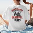 Moms Against Baseball Pants Season Baseball Mom Women's T-Shirt Back Print Moms Against Baseball Pants Season Baseball Mom Women's T-Shirt Back Print