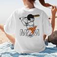Proud Baseball MOM Sports & Softball Nostalgia Women's T-Shirt Back Print