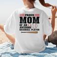 Proud Mom Of An Awesome Baseball Player Baseball Mom Women's T-Shirt Back Print