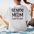 Proud Senior Baseball Mom Senior 2024 Class Leopard Game Day Women's T-Shirt Back Print Proud Senior Baseball Mom Senior 2024 Class Leopard Game Day Women's T-Shirt Back Print