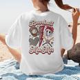 Retro Groovy Baseball Mama Baseball Mom Lover Women's T-Shirt Back Print