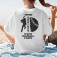 Retro Moms Against Baseball Pants Baseball Mom Women's T-Shirt Back Print