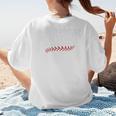 Sarcastic Baseball Mom Mama Baseball Life Premium Women's T-Shirt Back Print