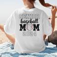 Senior Baseball Mom Class Of 2024 Senior Mom Game Day Women's T-Shirt Back Print