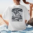 So God Made A Baseball Mom Baseball Player Premium Women's T-Shirt Back Print