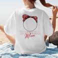 Softball Baseball Mom Floral Tee Mother's Day Premium Women's T-Shirt Back Print Softball Baseball Mom Floral Tee Mother's Day Premium Women's T-Shirt Back Print