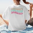 Somebody's Loudmouth Baseball Mama Baseball Mom Premium Women's T-Shirt Back Print