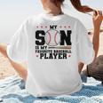 My Son Is My Favorite Baseball Player Baseball Mom Women's T-Shirt Back Print