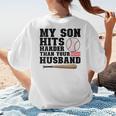My Son Hits Harder Than Your Husband Baseball Mom Women's T-Shirt Back Print My Son Hits Harder Than Your Husband Baseball Mom Women's T-Shirt Back Print