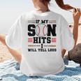 If My Son Hits I Will Yell Loud Baseball Mom Women's T-Shirt Back Print If My Son Hits I Will Yell Loud Baseball Mom Women's T-Shirt Back Print