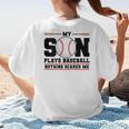 My Son Plays Baseball Nothing Scares Me Baseball Mom Women's T-Shirt Back Print