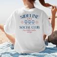 Spring 2025 Swing Batter Baseball Mom Sideline Social Club Women's T-Shirt Back Print