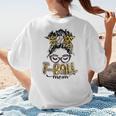 T Ball Mom Messy Bun Leopard Baseball Mom Leopard Women's T-Shirt Back Print T Ball Mom Messy Bun Leopard Baseball Mom Leopard Women's T-Shirt Back Print