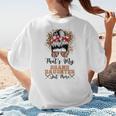 That's My Granddaughter Out There Baseball Mom Mother's Day Women's T-Shirt Back Print