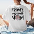 Travel Baseball Mom Travel Team Game Day Travel Sports Mom Women's T-Shirt Back Print
