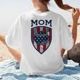USA Mum Mother's Day Baseball Mom Women's T-Shirt Back Print