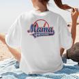 Vintage Baseball Mom Of The Rookies Women's T-Shirt Back Print