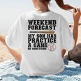 Weekend Forecast My Son Has Practice Baseball Mom Women's T-Shirt Back Print Weekend Forecast My Son Has Practice Baseball Mom Women's T-Shirt Back Print