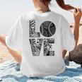 Women's Baseball Softball Baseball Mom LOVE Baseball Women's T-Shirt Back Print Women's Baseball Softball Baseball Mom LOVE Baseball Women's T-Shirt Back Print