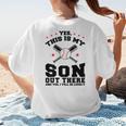 Yes This Is My Son Out There Baseball Mom Women's T-Shirt Back Print Yes This Is My Son Out There Baseball Mom Women's T-Shirt Back Print