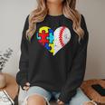 Autism Baseball Heart Autism Puzzle Baseball Mom Women Crewneck Sweatshirt Autism Baseball Heart Autism Puzzle Baseball Mom Women Crewneck Sweatshirt