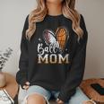 Ball Mom Heart Basketball Baseball Mom Women Crewneck Sweatshirt Ball Mom Heart Basketball Baseball Mom Women Crewneck Sweatshirt