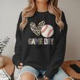 Baseball Game Day Vibes Baseball Mom Mama Leopard Cute Women Crewneck Sweatshirt Baseball Game Day Vibes Baseball Mom Mama Leopard Cute Women Crewneck Sweatshirt