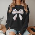 Baseball Mom Coquette Bow Baseball Mama Women Crewneck Sweatshirt Baseball Mom Coquette Bow Baseball Mama Women Crewneck Sweatshirt