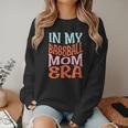 In My Baseball Mom Era Lover Groovy Retro Mother's Day Women Crewneck Sweatshirt