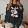 Baseball Mom Grandma Leopard Baseball Lover Fan Women Crewneck Sweatshirt