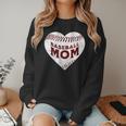 Baseball Mom Heart Love Mother's Day Game Day Support Women Crewneck Sweatshirt